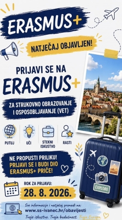 Učenici strukovnih zanimanja, prijavite se na Natječaj za kratkoročnu mobilnost!