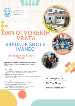 Osmaši i roditelji, dođite na Dan otvorenih vrata Srednje škole Ivanec!
